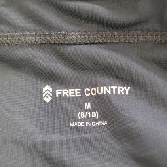 Free Country Black Macrame Floral Print Quick Dri Tankini Swim Top Sz M NEW - Picture 14 of 16